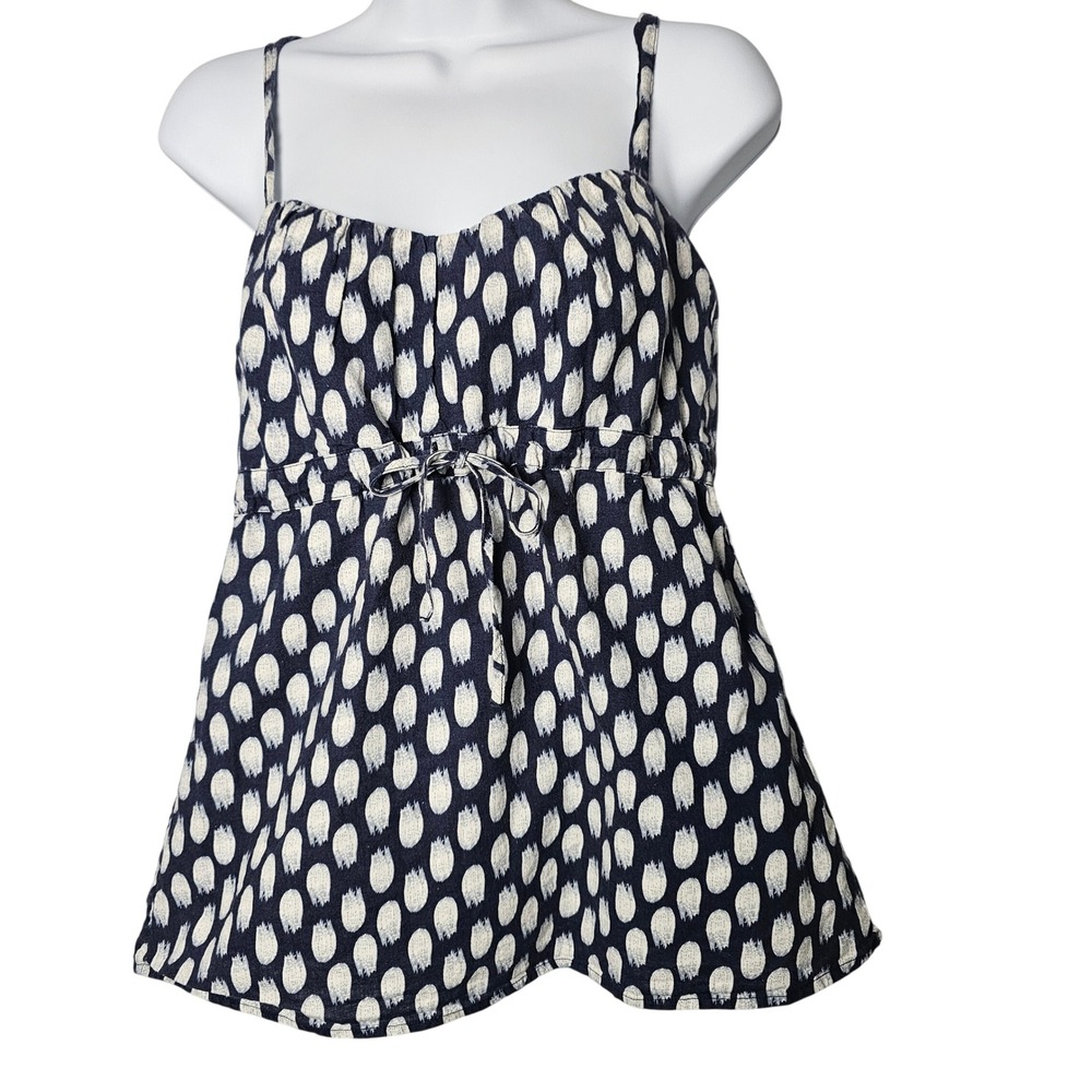 Patagonia Womens Summertime Hemp Cotton Cami Tank 4 Blue White Boho 53050 SP11